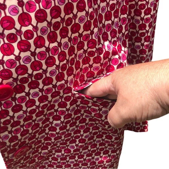 Gap Rose Print Trench Coat size Medium - Picture 3 of 11